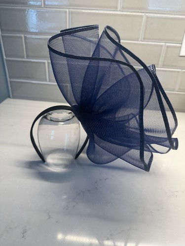 hEADCANDi The B Factori Fascinator Navy Blue Derby Fashion Derby Hat