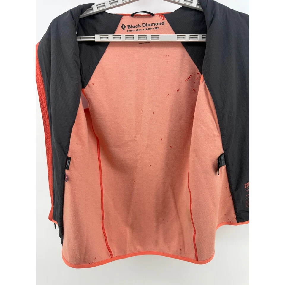 Black Diamond First Light Hybrid Vest “Octane” Orange Mens Medium Full Zip - Image 4 of 4