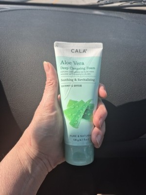 New Cala Aloe Vera Deep Cleansing Foam Facial Cleanser Soothing Hydrating 4.1 Oz