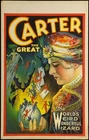 Carter The Great World's Weird Wonderful Wizard Magic Poster - 1926 Original