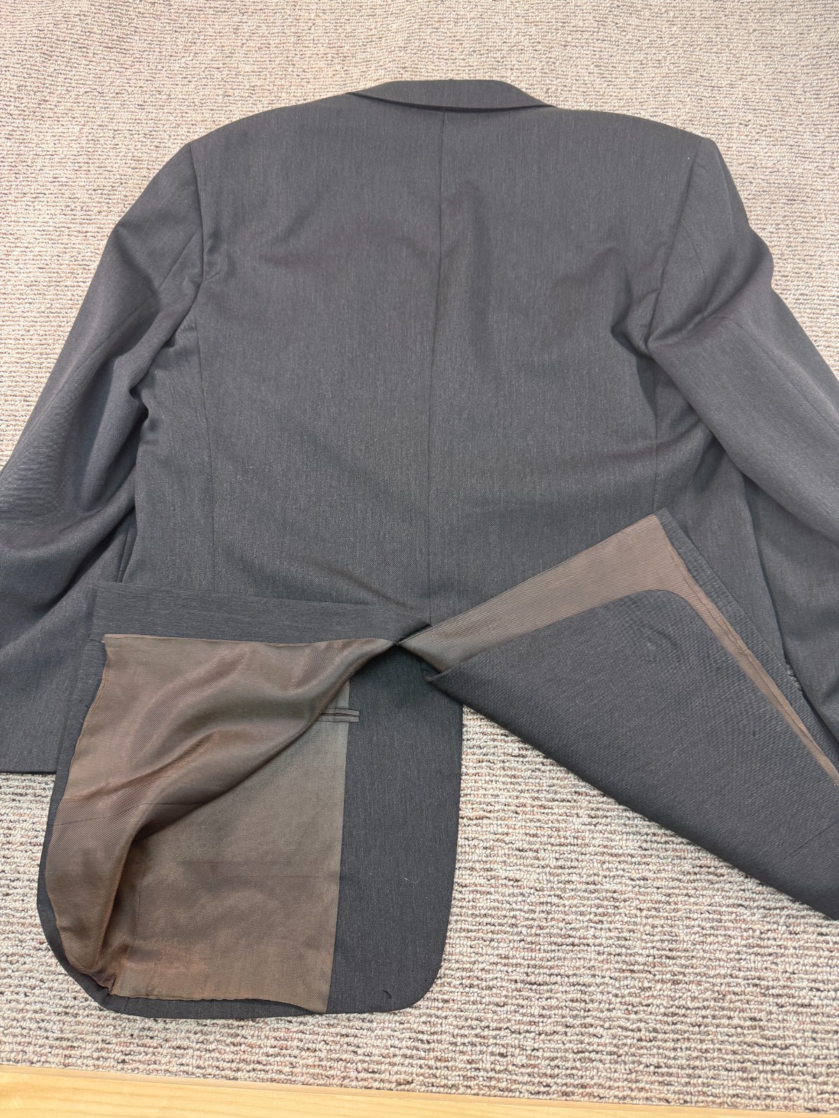 VTG Burberry London Blazer Mens 42L Burberry Blue 2000s Preppy 3 Btn Some Flaws thumbnail 3