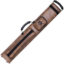 Wildfire Embossed 2x4 Faux Leather Hard Pool/Billiard Cue Case - Brown