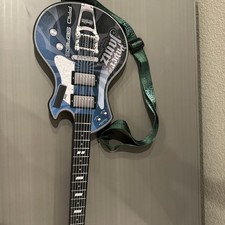 WowWee Paper Jamz Pro Series Guitar - Blue 6288 Guitar and strap.