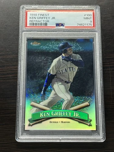 Ken Griffey Jr. 1998 Topps Finest Refractor #100 PSA 9 Mint Mariners HOF