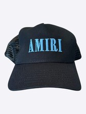 Amiri Black  Blue Core Logo Trucker Hat