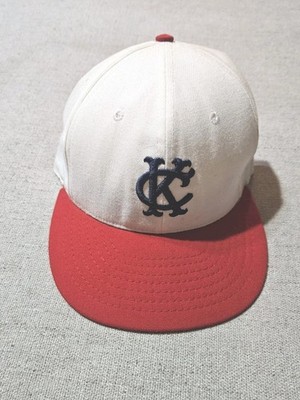 Vintage Kansas City Athletics Roman Pro Wool Hat Leather Band Fitted 7 3/8 USA