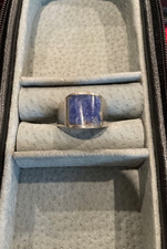 Vintage Mexico Taxco 925 Sterling Silver Ring with Sodalite size 6