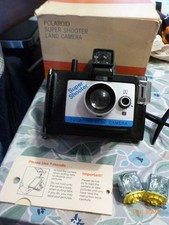 1970 s Vintage Polaroid Super Shooter Land Camera w/ Hand Sling BOX UNTESTED