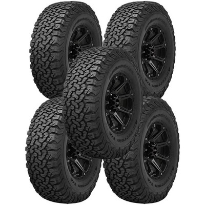 (QTY 5) 37x12.50R17LT BFG All-Terrain T/A KO2 116S LRC Black Wall Tires