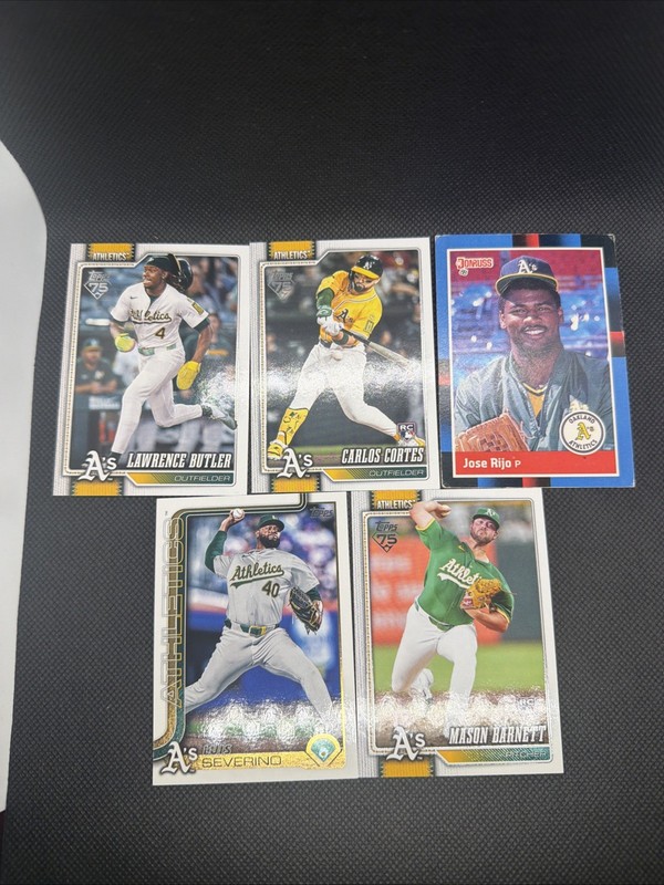 OAKLAND ATHLETICS Team Lot #9 – 5 Cards – Rookies / Inserts / Base Mix