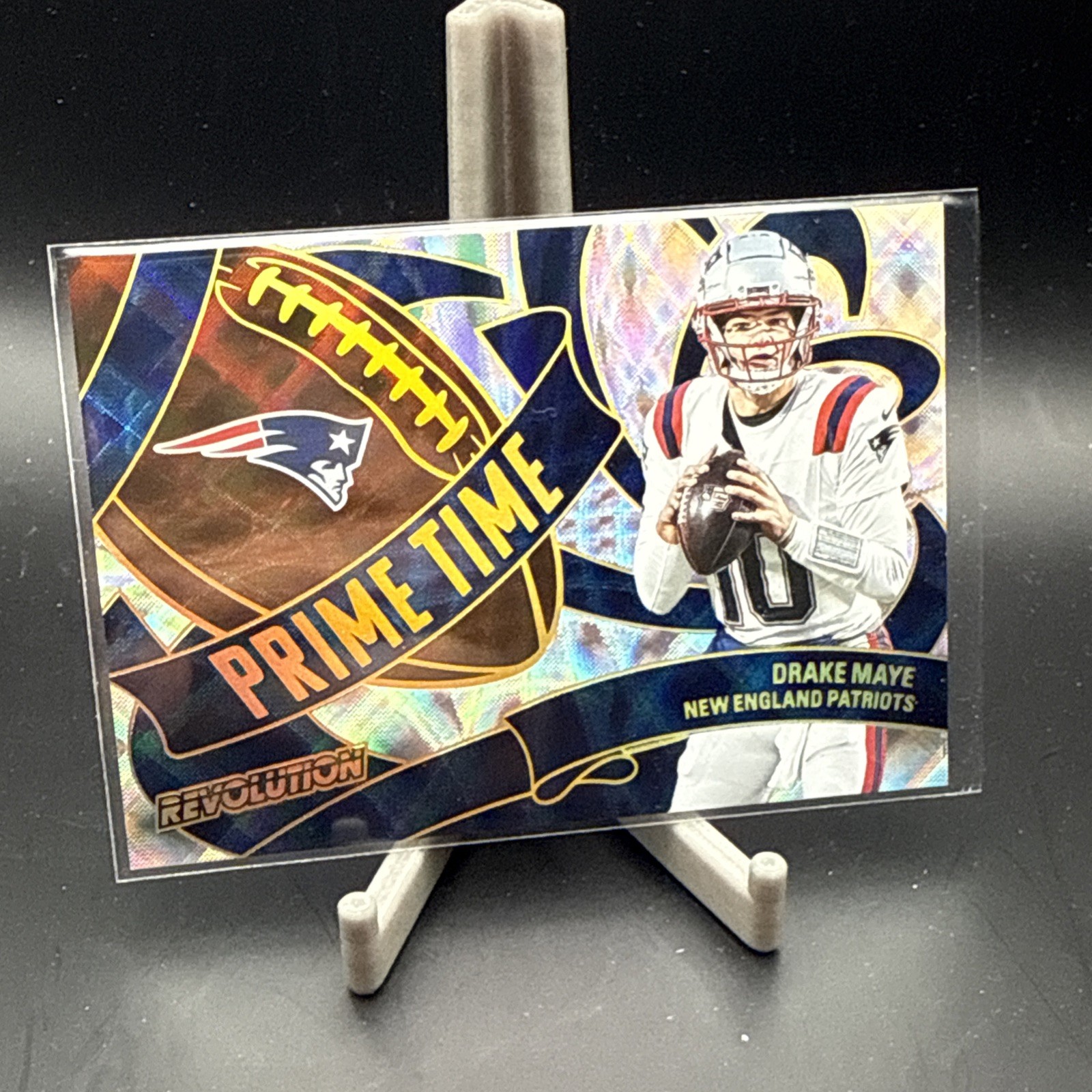 2025 Panini Revolution Drake Maye Prime Time Performers SSP Case Hit #4 Patriots