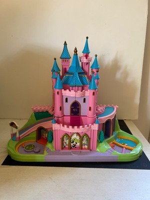 Vintage Polly Pocket Disney MAGIC KINGDOM CASTLE w/Log Flume Playset Incomplete