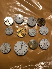 Lot of various pocket watch movements