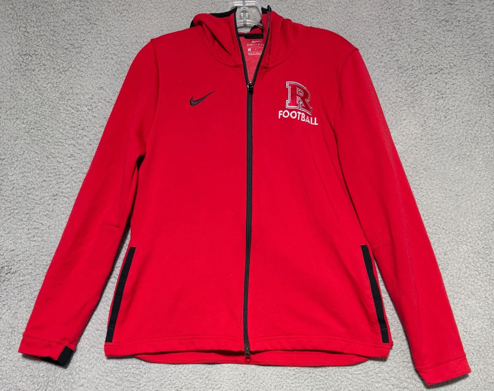 SACAI X NIKE Giacca con cappuccio Rutgers Football Nike Dri Fit Showtime rossa donna grande 930725 657