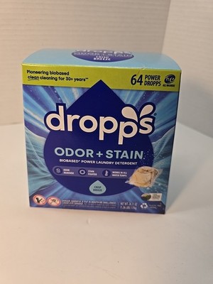 Dropps Odor & Stain Biobased Power Laundry Detergent 64 Ct Crisp Breeze 1 Pack