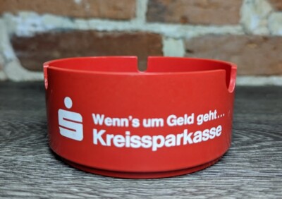 KREISSPARKASSE BANK GERMANY VINTAGE ASHTRAY WENN'S UM GELD GEHT