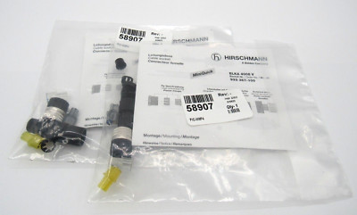 Hirschmann 933-367-100 Mini Quick Cable Plug Lot of 2