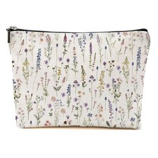 Retro Flowers Makeup Bag Floral Botanical Cosmetic Bag Friend Gifts for Women...