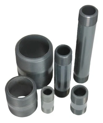 MULTIPLE MANUFACTURERS PIPE NIPPLE 1/2" Schedule 80 x 12" Long Thread Both End A106B Seamless, Black