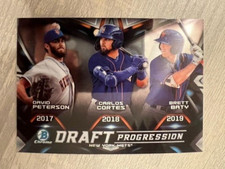 QTY: 2019 Bowman Chrome - METS Draft Progression - Baty Peterson Cortes #DPR-NYM