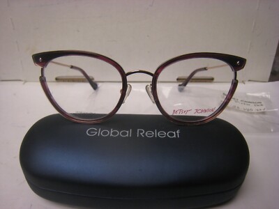 Betsey Johnson Eyewear YES PLEASE PNK Frame 53-20-140-44V mm Demo W/Generic Case