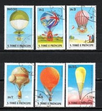 Ballons et Dirigeables St Thomas et Prince 1979 (5) Yv 584 à 589 oblitérés used