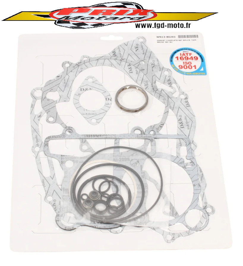 Kit joints moteur Yamaha SR 250 SE 1980 1982 pour rénovation mécanique moto vintage
