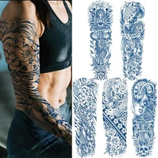 Semi Permanent Sleeve tattoos for Men and women, Realistic Temporary Tattoos ...