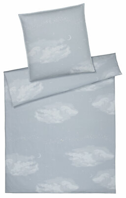 Elegante Comfort-Satin Bettwäsche Stars (2342) 135x200cm Col.19 (silber)