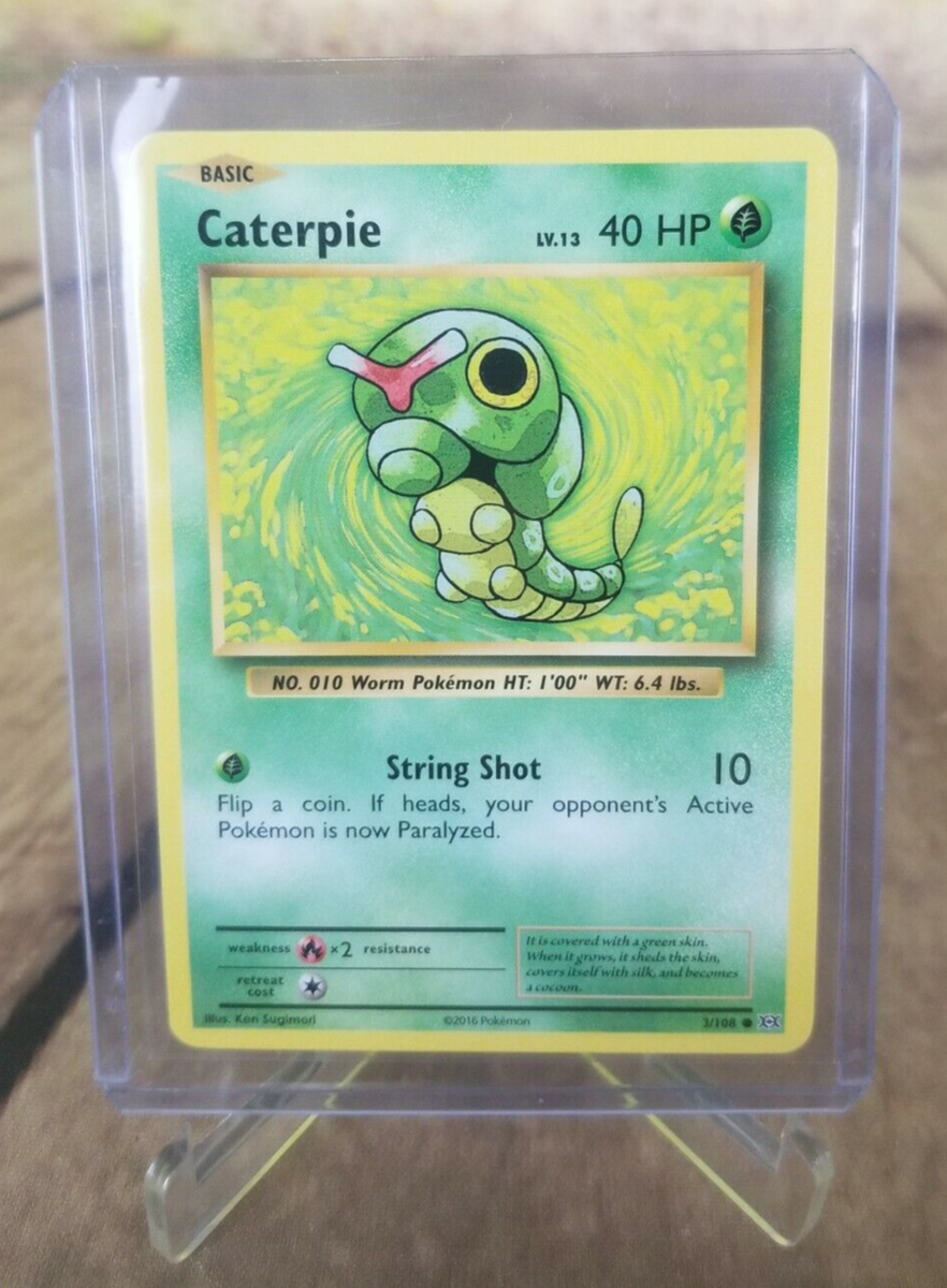 Caterpie Basic 3/108 Pokemon 2016 Card Caterpie Basic 3/108 Pokemon 2016 Card