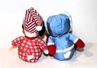 PEANUTS Xmas 2 SNOOPY 7” PLUSH w/ Jingle Bells PAJAMAS & WINTER OUTFIT Whitman — photo 5