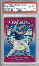 2018 Panini Crusade Purple Mojo #8 Kris Bryant 18/99 PSA 10