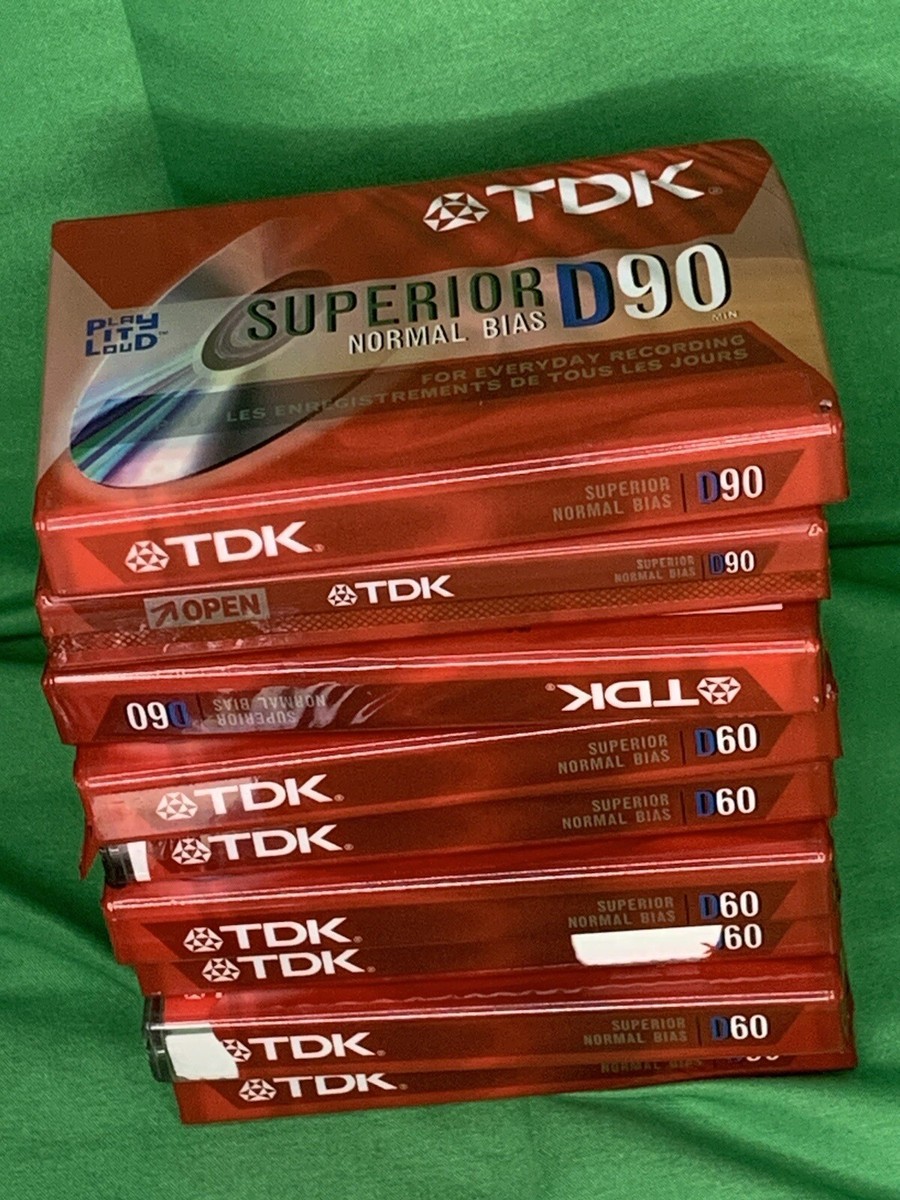 TDK SUPERIOR NORMAL BIAS D60 D90 & CD POWER 110 Cassette Tapes