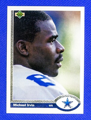 Michael Irvin #107 (1991 Upper Deck) Football Card, Dallas Cowboys