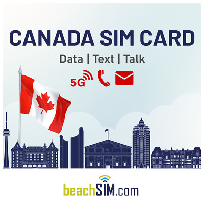Kanada Prepaid SIM Karte 15 GB Daten für 30 Tage Reise SIM Karte Canada
