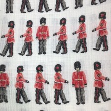 Bebe Au Lait Muslin Baby Swaddle Blanket British Guards Soldiers 34x36