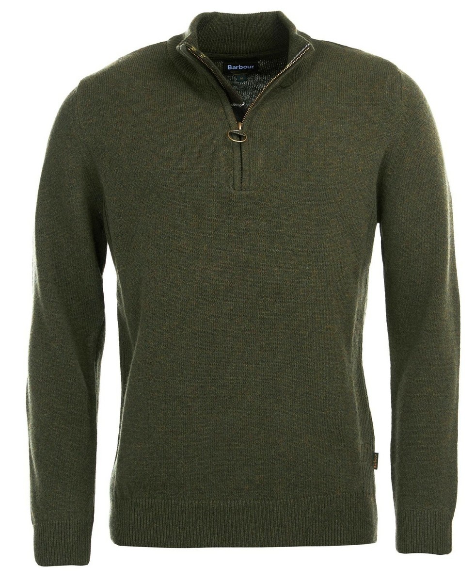 BARBOUR MENS HOLDEN HALF ZIP ESSENTIAL DESIGNER LAMBS WOOL JUMPER SWEATER  KNIT | eBay