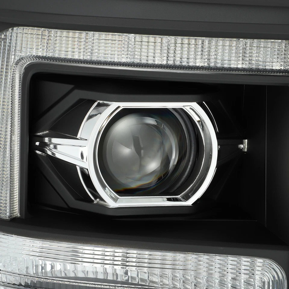 Faros proyectores LED alfa negros Fit 11-16 Ford Super Duty serie Luxx Foto 4 de 4