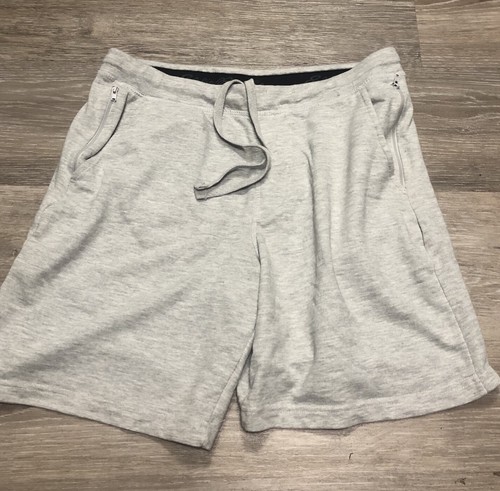 Eddie Bauer Shorts Herren Gr. Medium elastischer Bund Loungewear aktiv Training grau