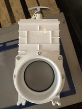 Valterra 4" 110mm PVC Gate Valve, slip/hub fittings with stainless steel paddle 