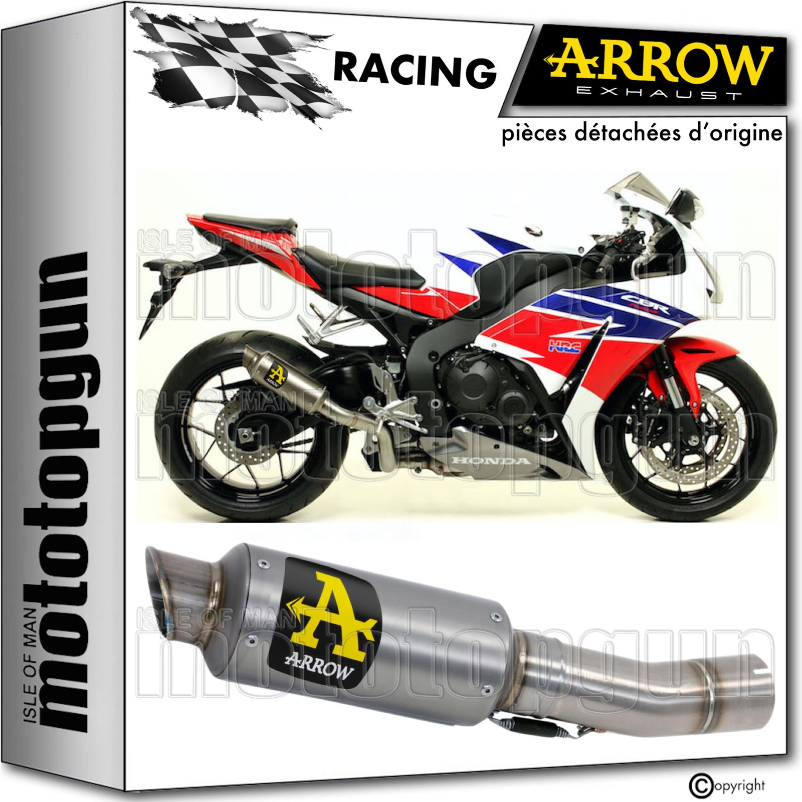 Pot racing Arrow GP2 titane pour libérer les performances de la CBR 1000 RR