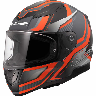 LS2 Integralhelm FF353 Rapid II 2 Flitz matt orange grau leicht Gr. XL