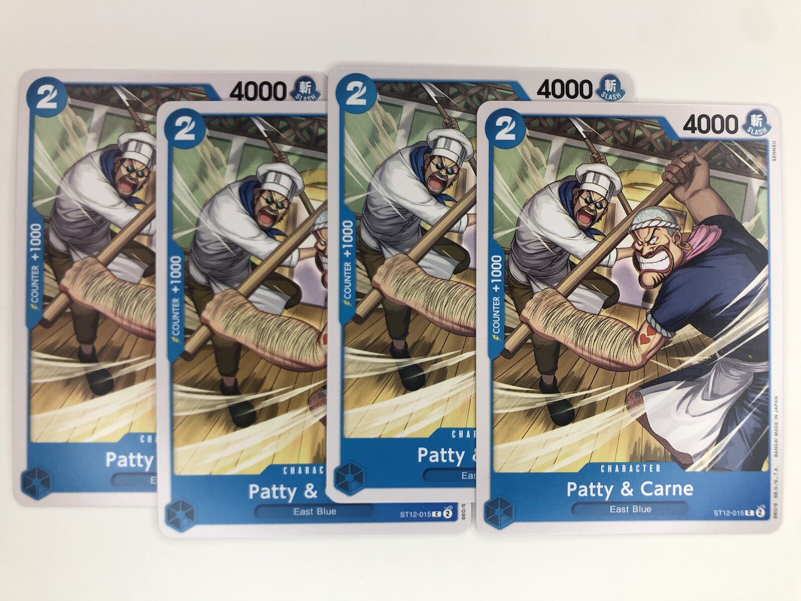 4x Patty & Carne ST12-015 Common English One Piece Card Near Mint Playset