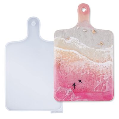Silicone Resin Tray Molds, Epoxy Resin Molds for Rectangle Cutting Board, Large