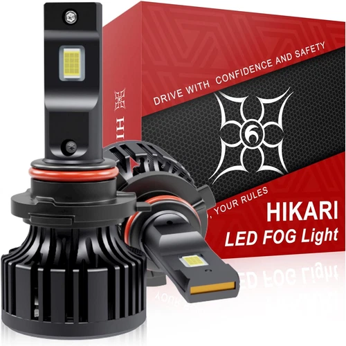 Hikari 9005 HB3 LED Light Bulbs 45W 20000 Lumens 6000K Cool White (Pair)