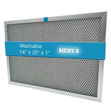 wioAIR Washable Furnace AC Air Filter, MERV 8, 14"x20"x1"