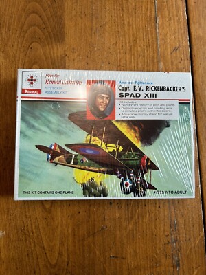 Vintage Renwal 1/72 Scale Model Kit Major Andrew McKeever's Bristol F.2B fighter