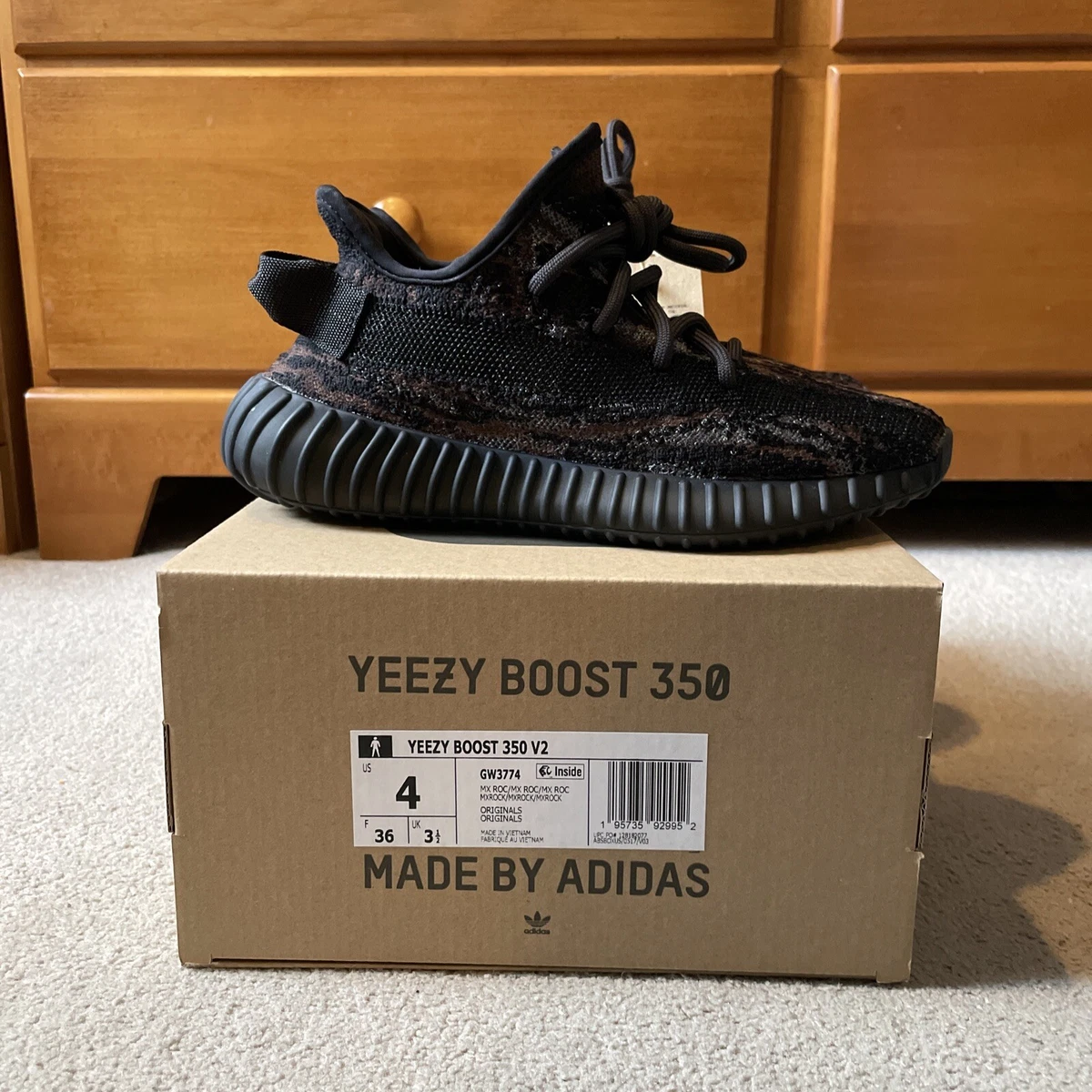 BRAND NEW Yeezy Boost V2 MX Rock GW3774 Size 4 IN HAND FAST SHIP | eBay