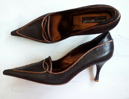 SCARPE DONNA - Decolleté marroni RENZO MERCURI n°36 - PELLE tacco 8 cm |  eBay