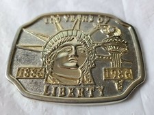 Statue of Liberty Metal Belt Buckle 100 Years of Liberty 1886-1986